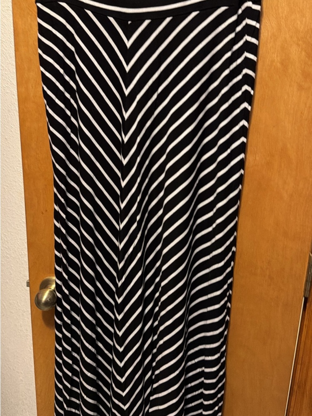 Merona Black and White Chevron Maxi Skirt
